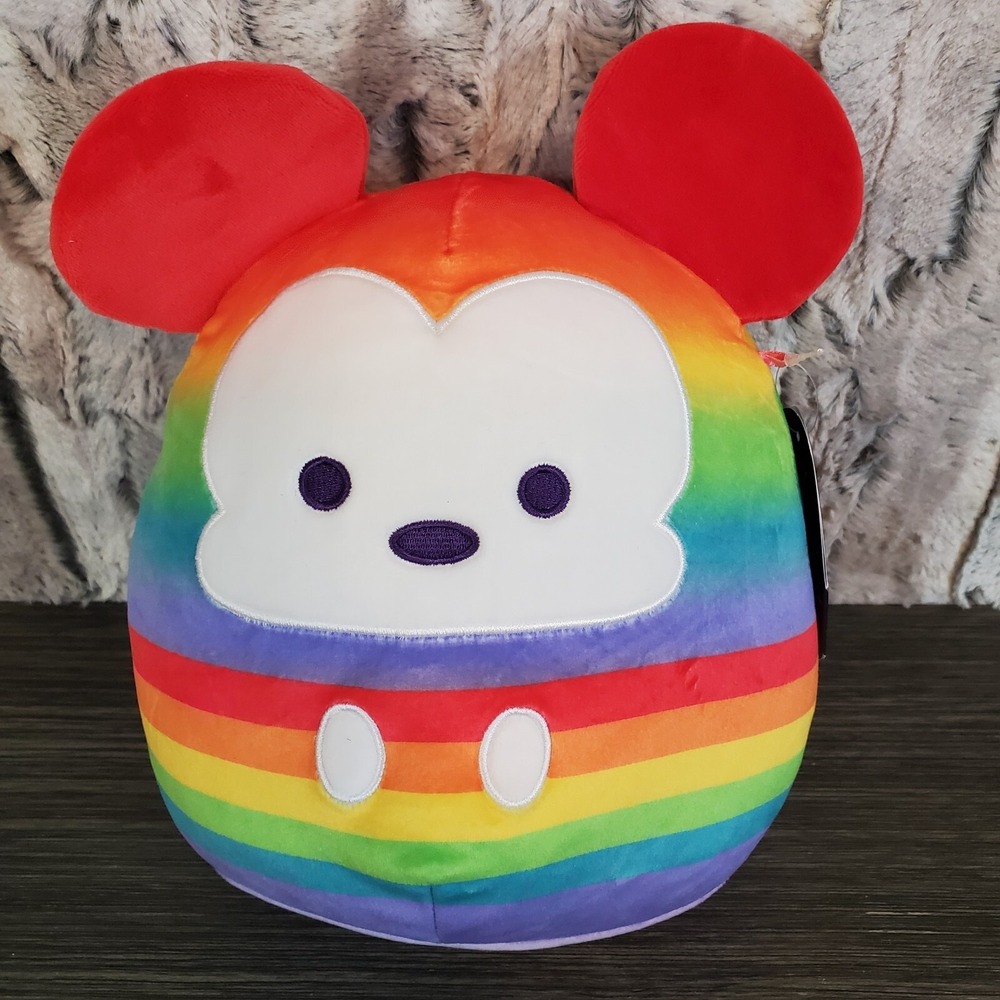 Squishmallows Disney 2022 Pride 8" Mickey Mouse RAINBOW Stuffed Animal Plush NEW